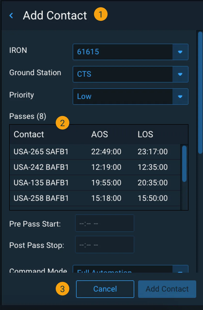 GRM Schedule Manage Contacts Pane